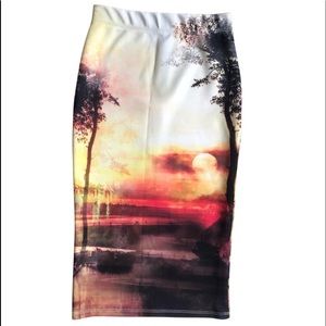 Bershka Safari scuba Pencil Skirt